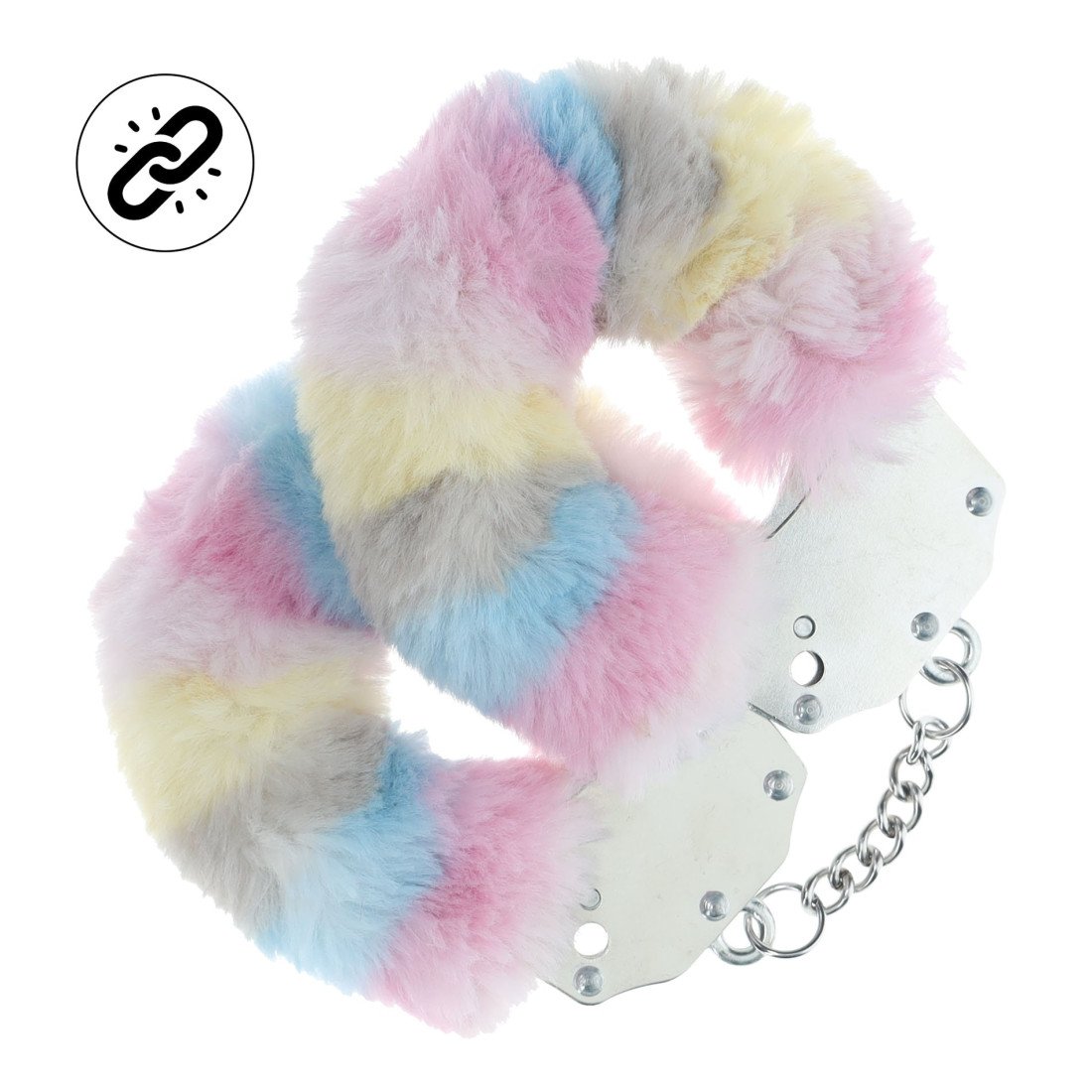 Antrankiai „Heavy-duty Fluffy Handcuffs Multicolor 2“ - Ouch!