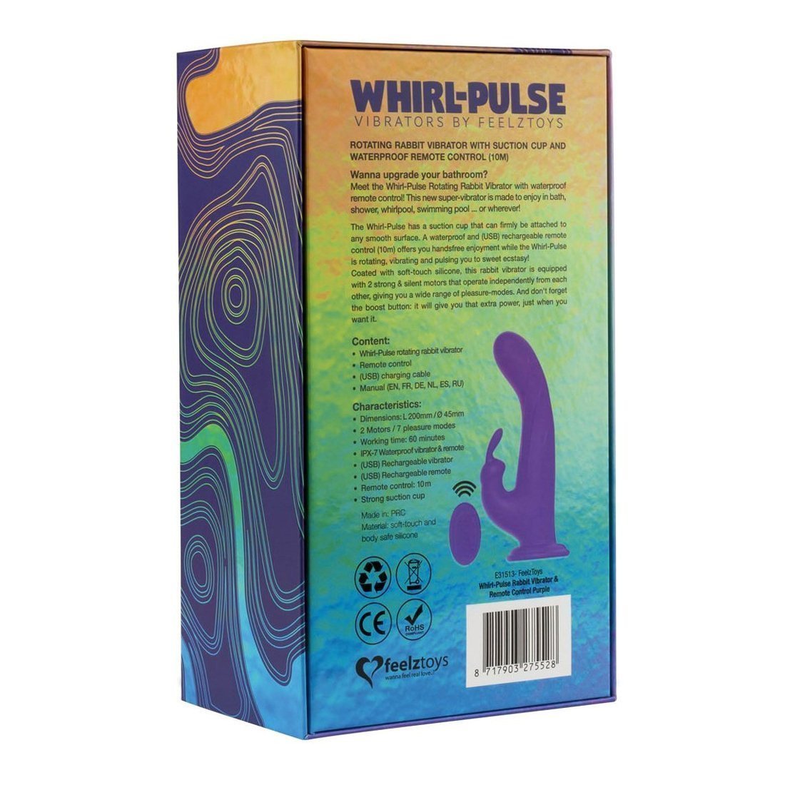 Vibratorius kiškutis „Rotating Whirl-Pulse“ - Feelztoys