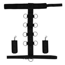 Kūno suvaržymo sistema „Restraint Harness with Collar and Hand Cuffs“ - Ouch!