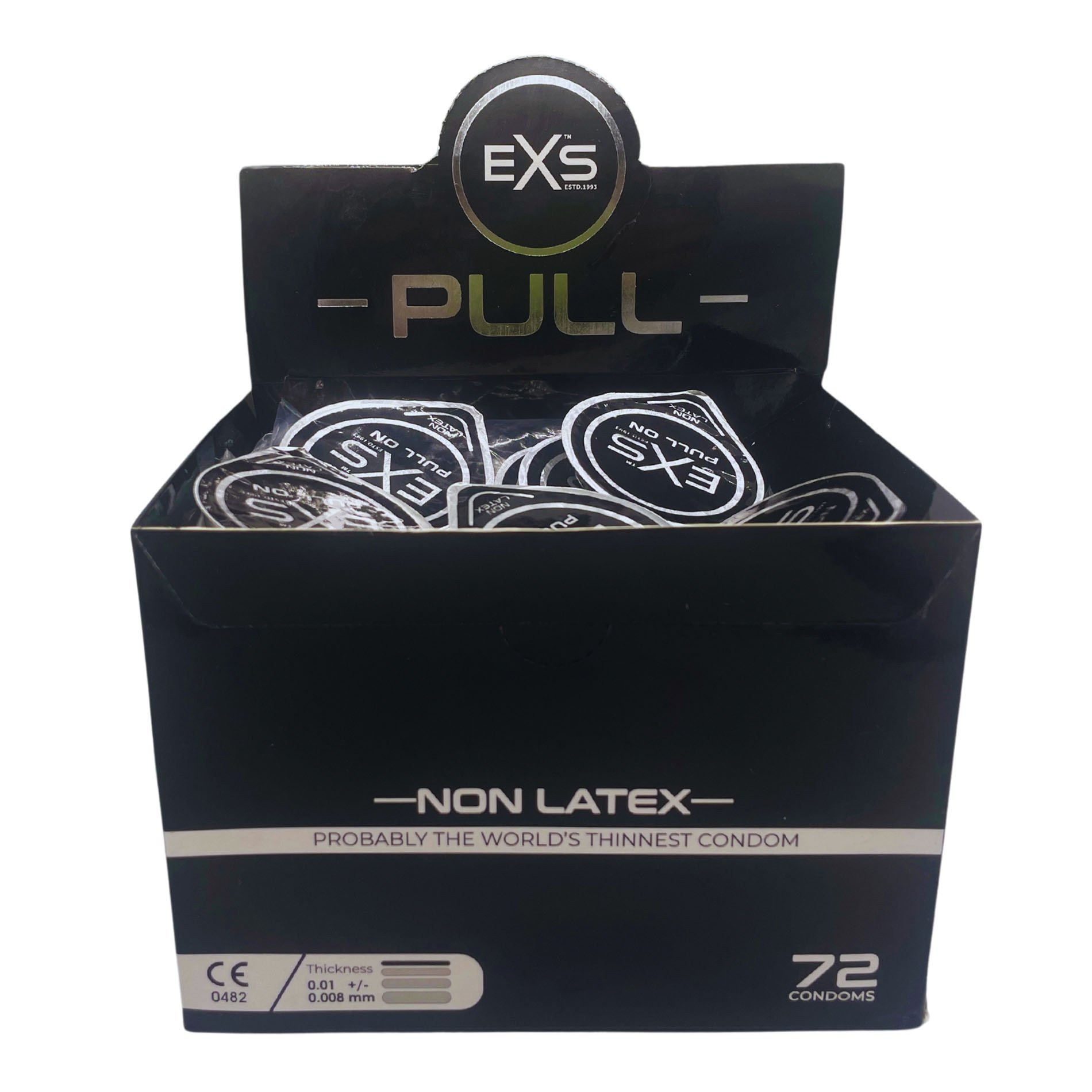 Labai ploni prezervatyvai „Pull Non Latex“, 72 vnt. - EXS Condoms