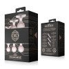 Analinių kaiščių rinkinys „Metal Butt Plug Set“ - Rosy Gold