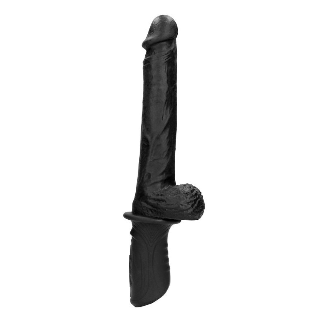 Automatinis falo imitatorius „Handheld Liquid Silicone Vibrating and Thrusting Dildo“ - Ouch!