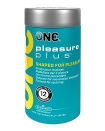 Stimuliuojantys prezervatyvai „Pleasure Plus“, 12 vnt. - One