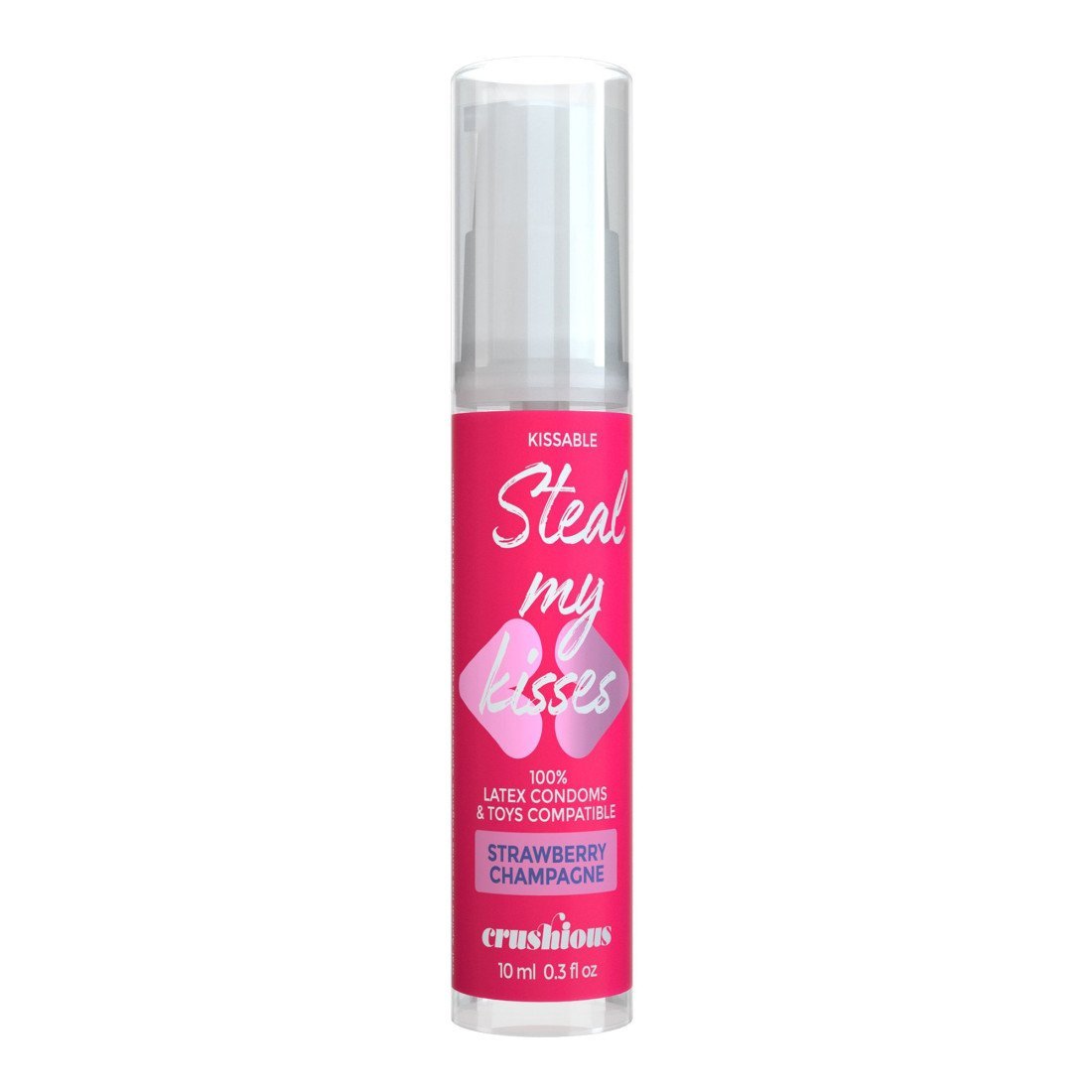 Vandens pagrindo lubrikantas „Steal My Kisses Strawberry Champagne“, 10 ml - Crushious