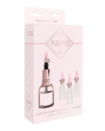 Klitorio ir spenelių pompos rinkinys „Clitoral & Nipple Pump Set Medium“ - Pumped