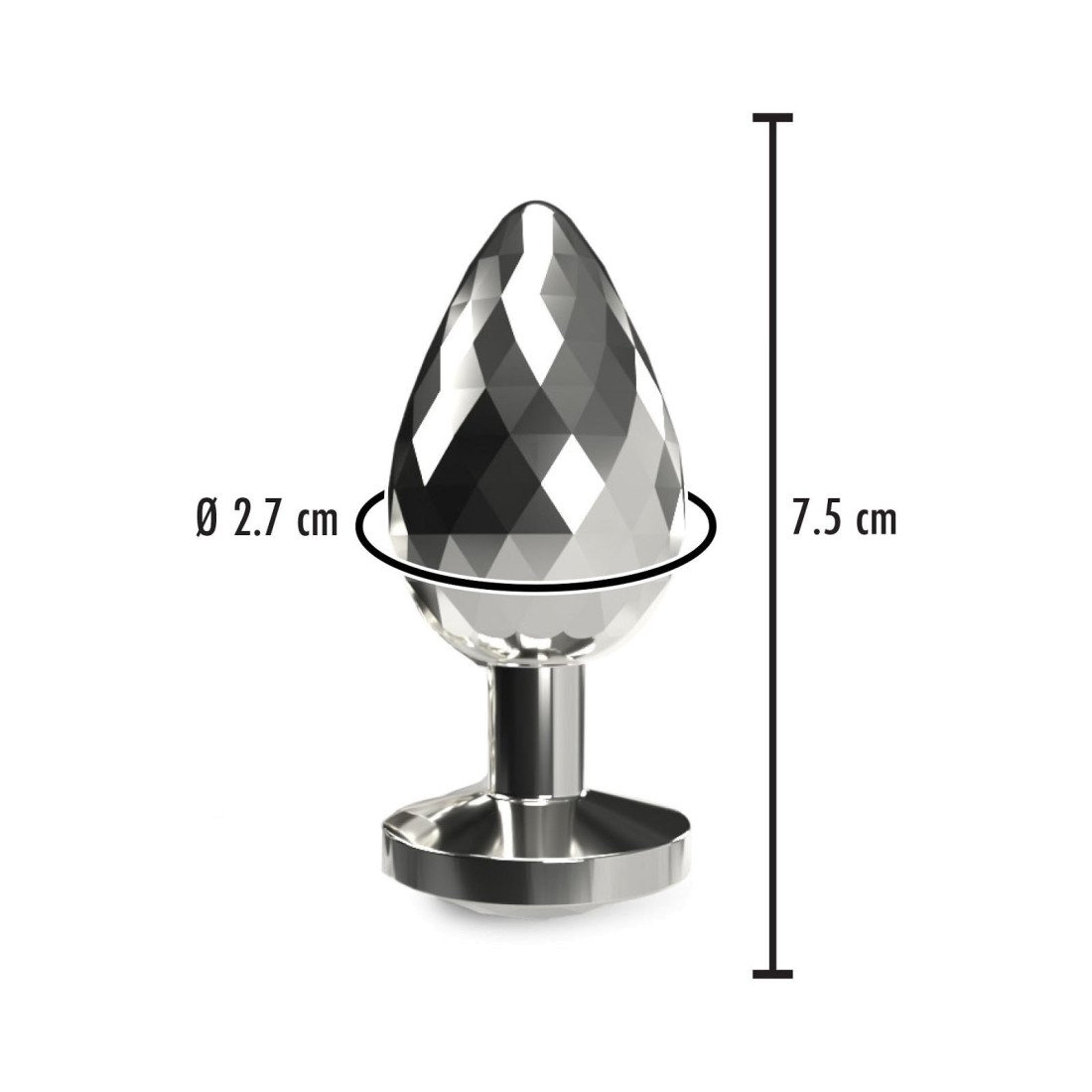 Mažas analinis kaištis „Disco Diamond Plug“ - ToyJoy