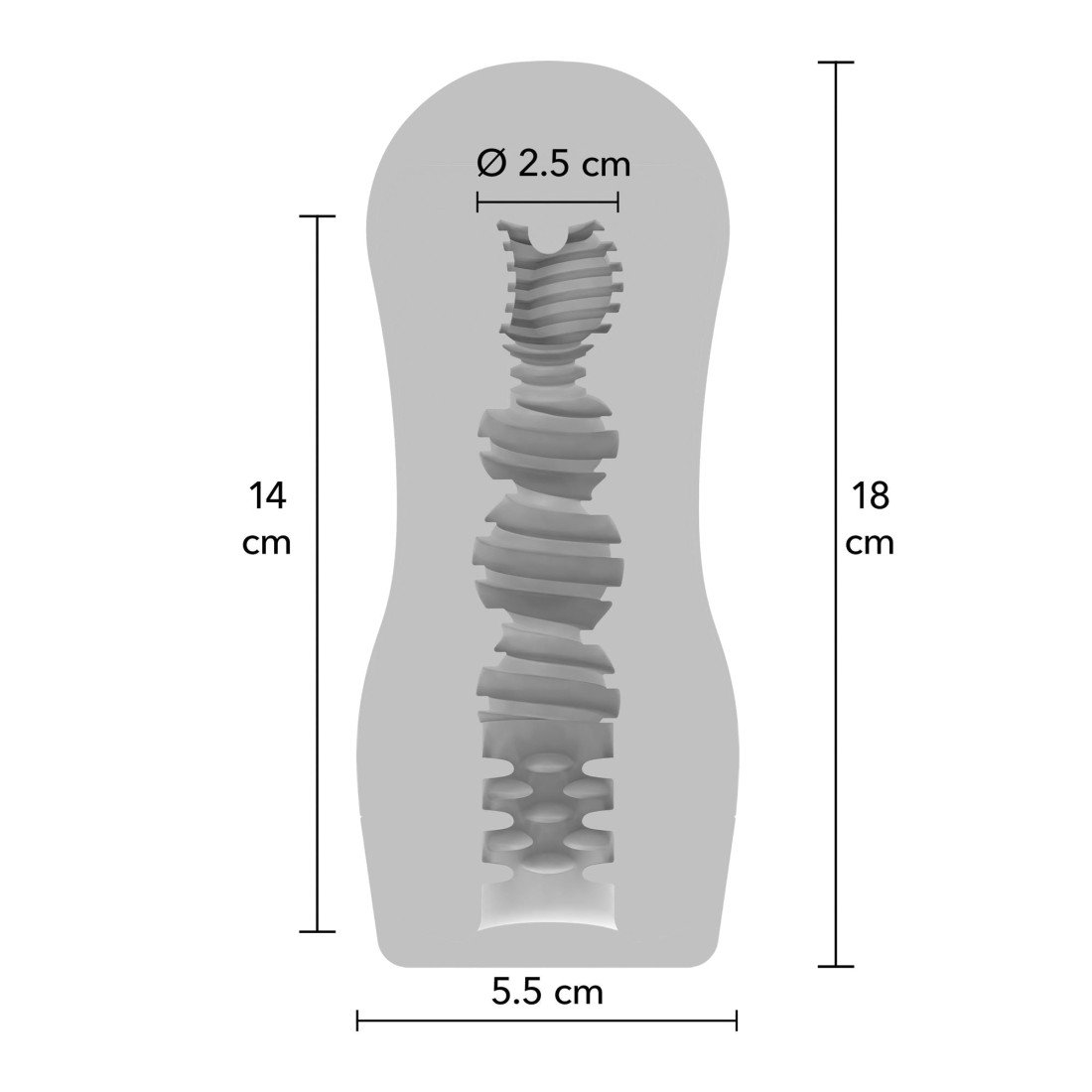 Masturbatorius „Hero Clear Grip“ - ToyJoy
