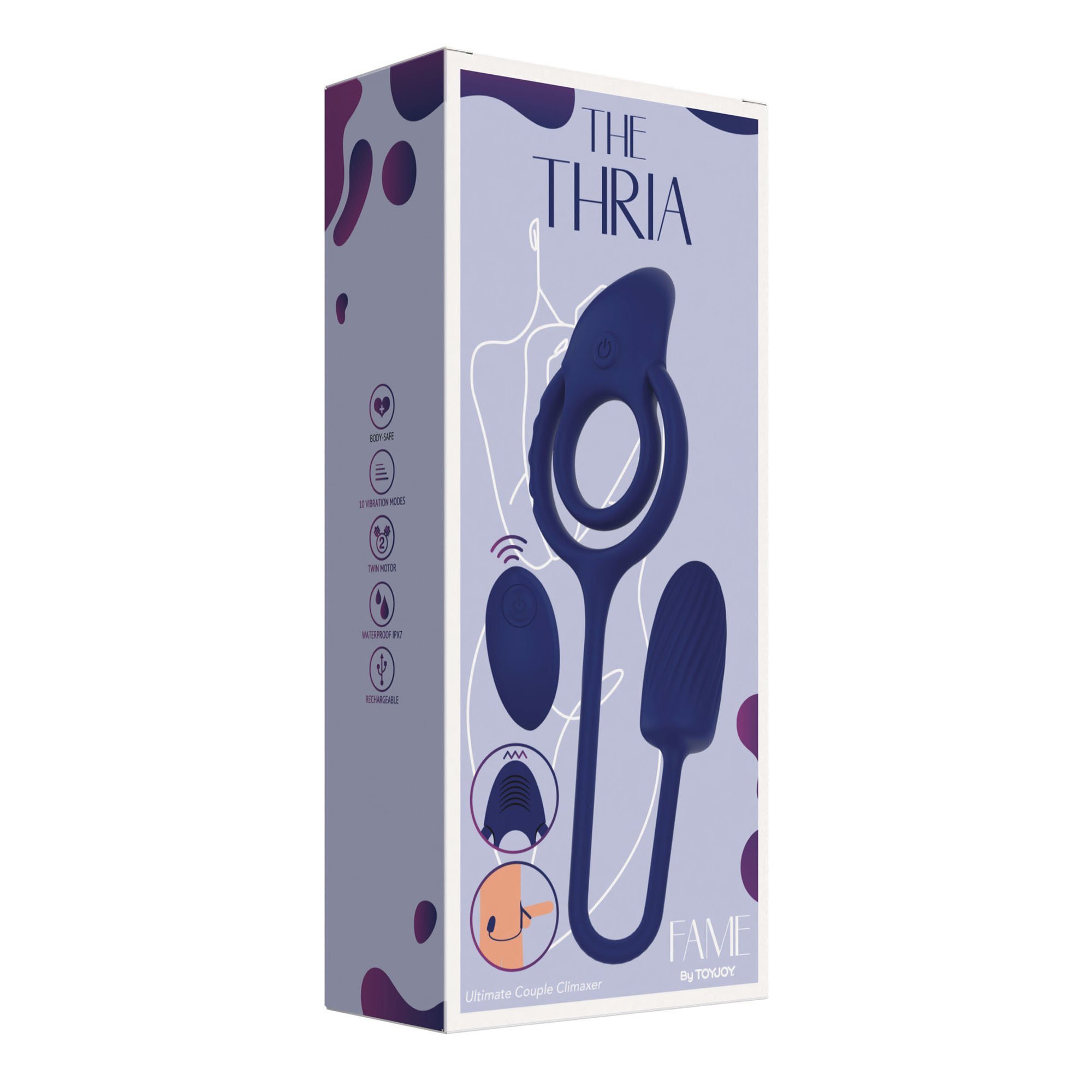 Vibruojantis penio žiedas - kaištis „Fame The Thria“ - ToyJoy Vibruojantis penio žiedas - kaištis „Fame The Thria“ - ToyJoy