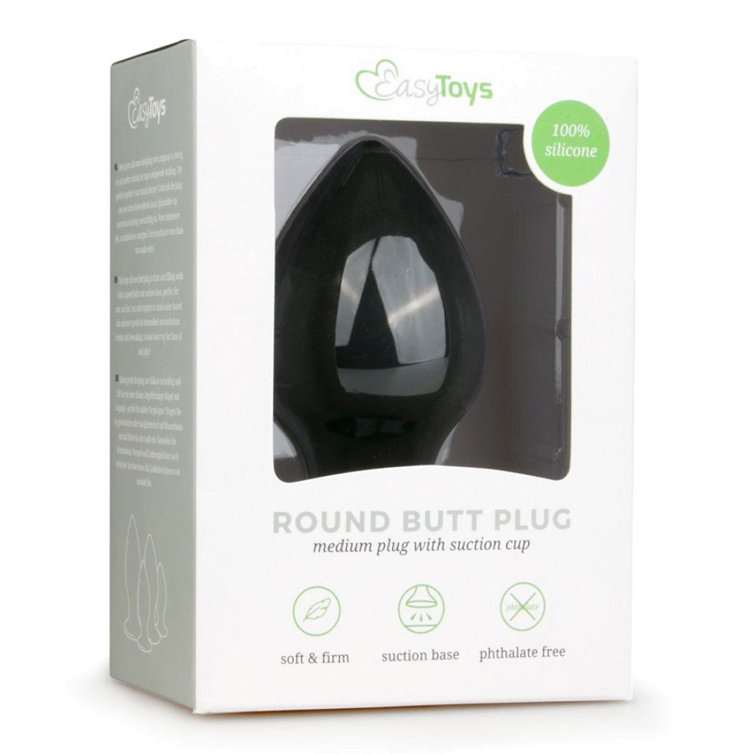 Vidutinis analinis kaištis „Round Butt Plug“ - EasyToys