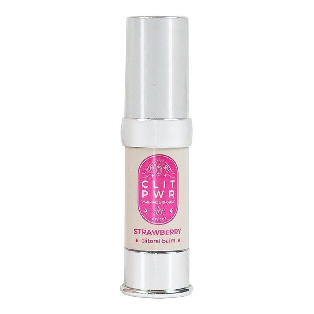 Stimuliuojantis balzamas klitoriui „Clit PWR - Strawberry“, 15 ml - Secret Play