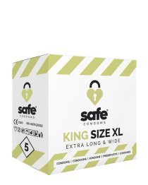 Dideli prezervatyvai „King Size XL“, 5 vnt. - Safe