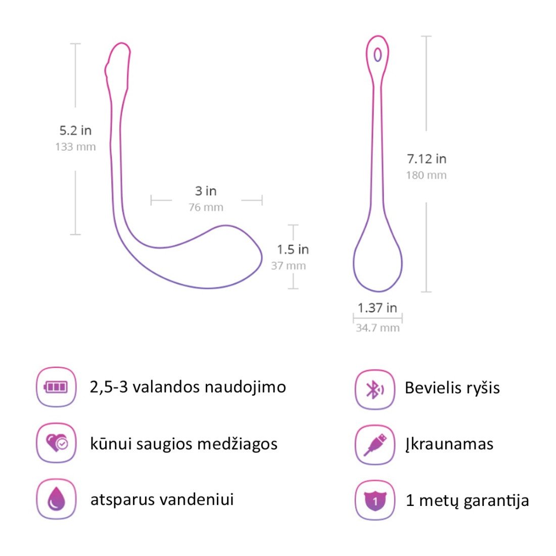 Išmanusis vibruojantis kiaušinėlis „Lush 2“ - Lovense