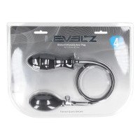 Pripučiamas analinis kaištis „Ribbed Inflatable Silicone Anal Plug“ - Shots Toys