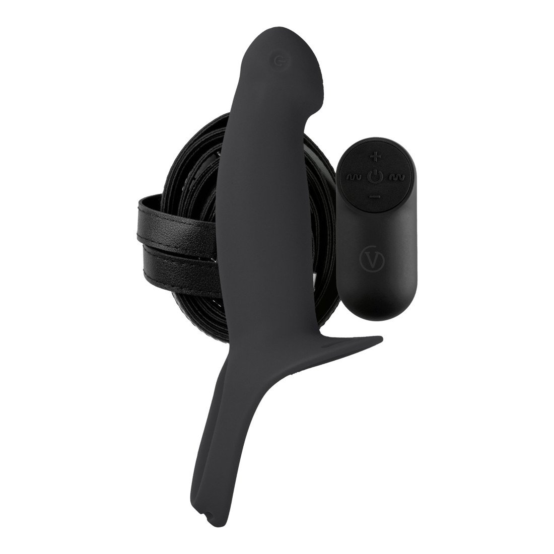 Vibuojantis tuščiaviduris strap-on dildo „H3 Size S“ - Virgite