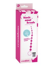 Analiniai karoliukai „Basic Anal Beads Pink“ - Crushious