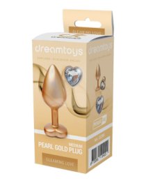 Vidutinis analinis kaištis „Pearl Gold Gleaming Love“ - Dream Toys