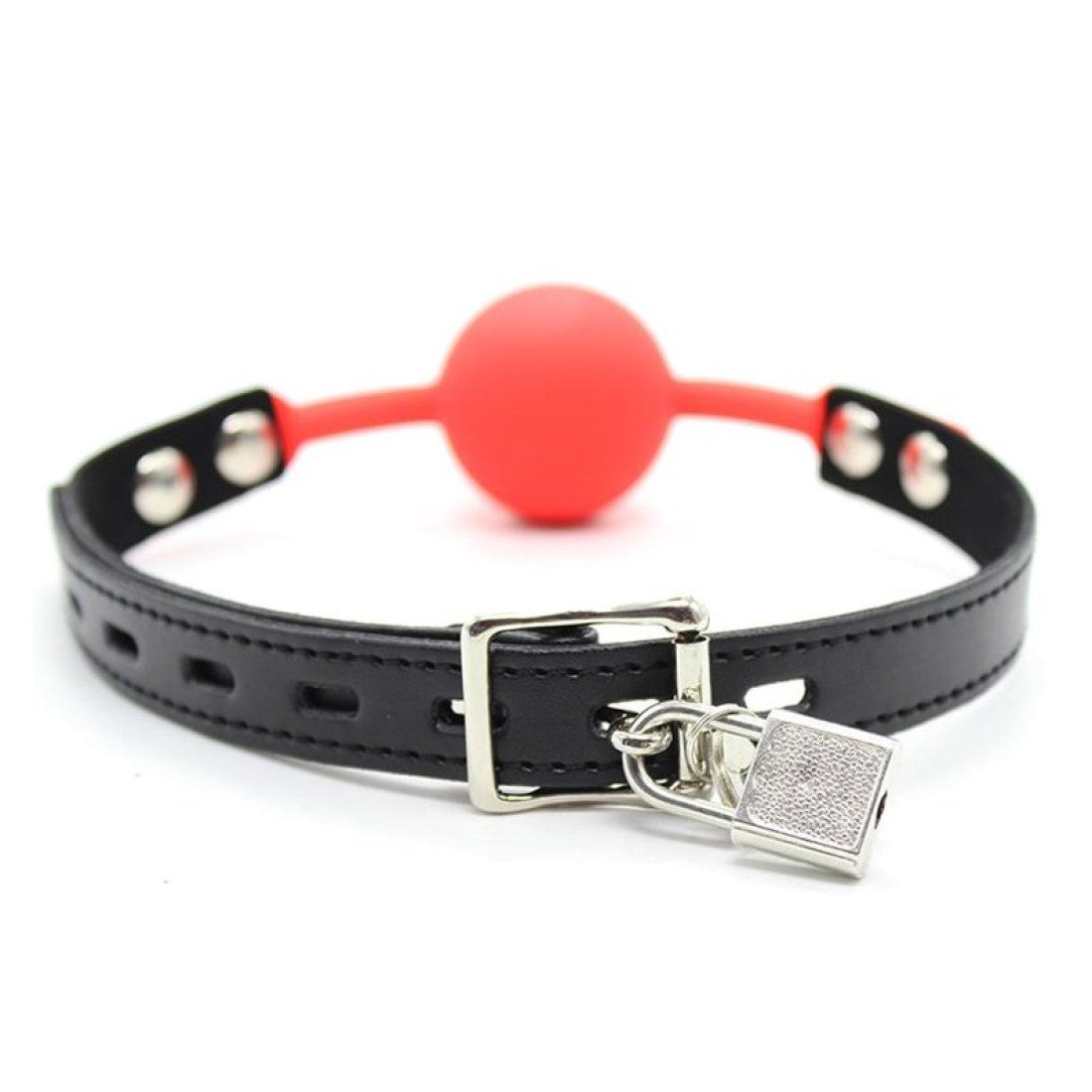 Silikoninis burnos kaištis „Silicone Ball Gag with Padlock“ - Latetobed