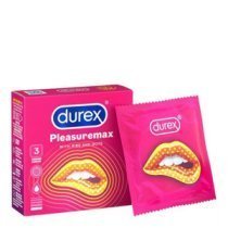 Prezervatyvai „Pleasuremax“, 3 vnt. - Durex