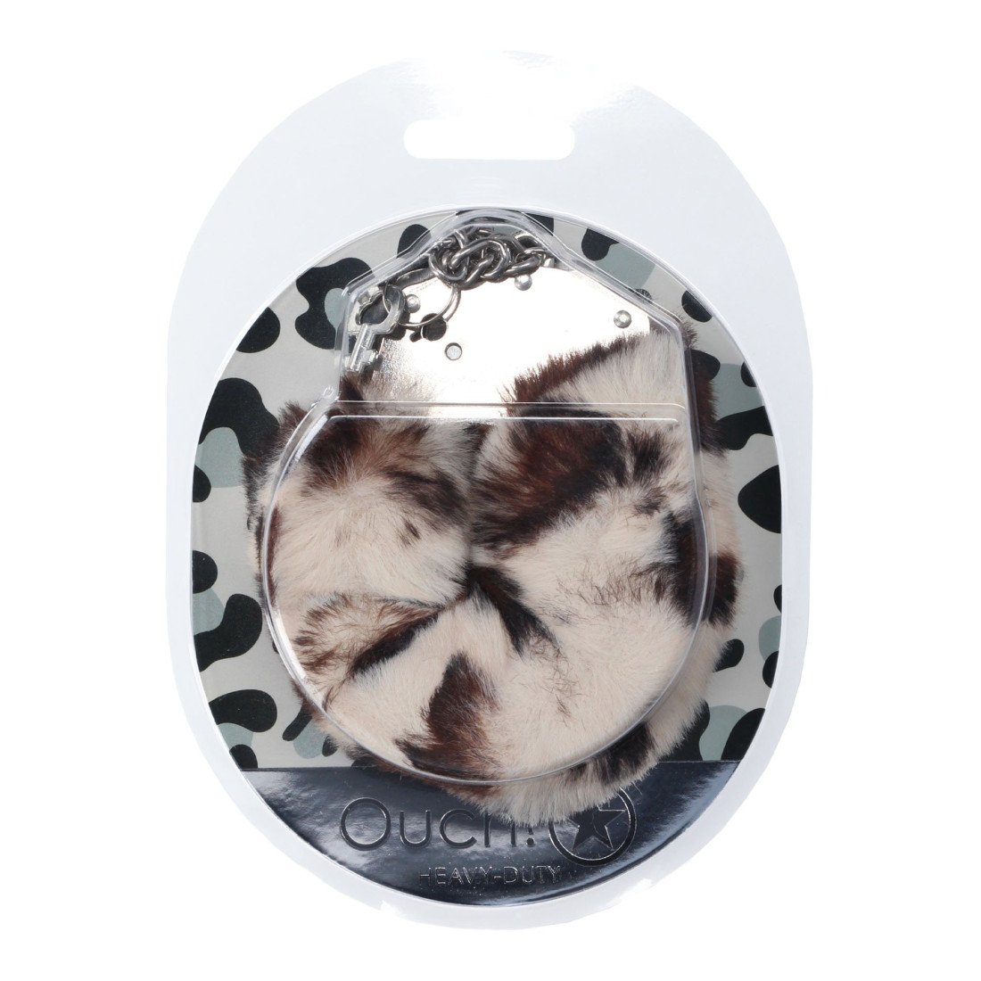 Antrankiai „Heavy-duty Fluffy Handcuffs Snow Leopard“ - Ouch!