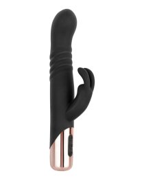 Automatinis vibratorius kiškutis „Thrusting Rabbit“ - Rosy Gold