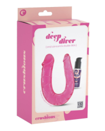 Dvigubo dildo ir lubrikanto rinkinys „Deep Diver“ - Crushious