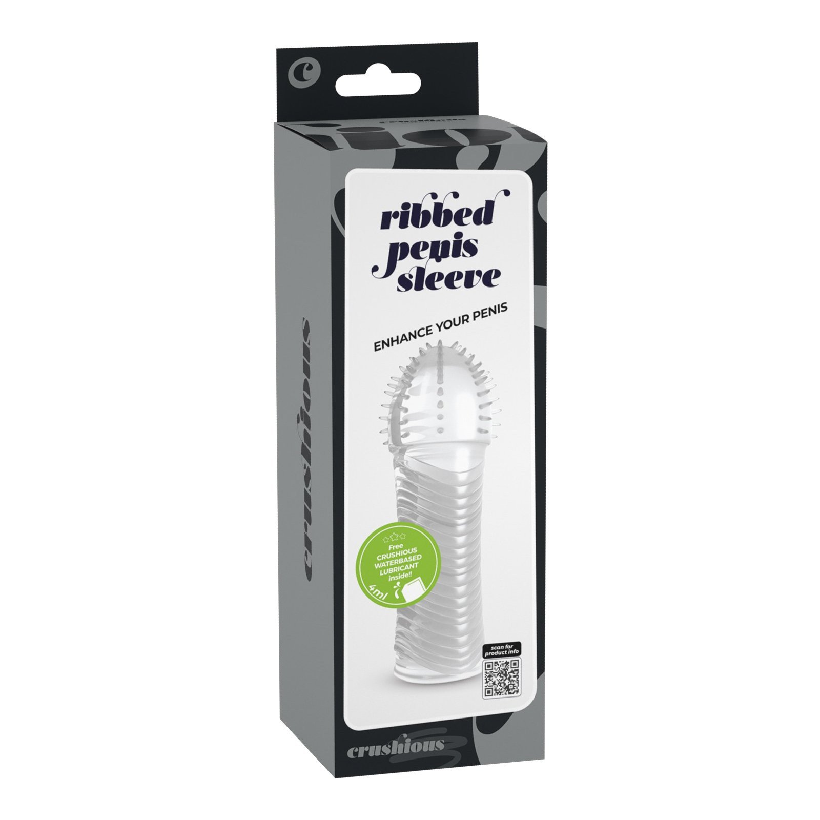 Penio mova „Ribbed Penis Sleeve” - Crushious
