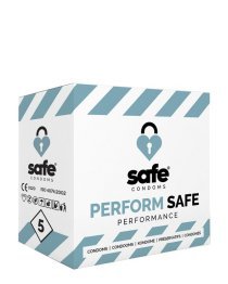 Uždelsiantys prezervatyvai „Perform Safe“, 5 vnt. - Safe