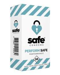 Uždelsiantys prezervatyvai „Perform Safe“, 10 vnt. - Safe