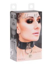 Antkaklis „O-Ring Collar Black Silver“ - Kinky Diva