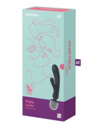 Vibratorius kiškutis - masažuoklis „Triple Lover“ - Satisfyer