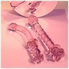 Stiklinis G taško dildo „Glaze Rosebud Spiral Dildo“ - Dream Toys
