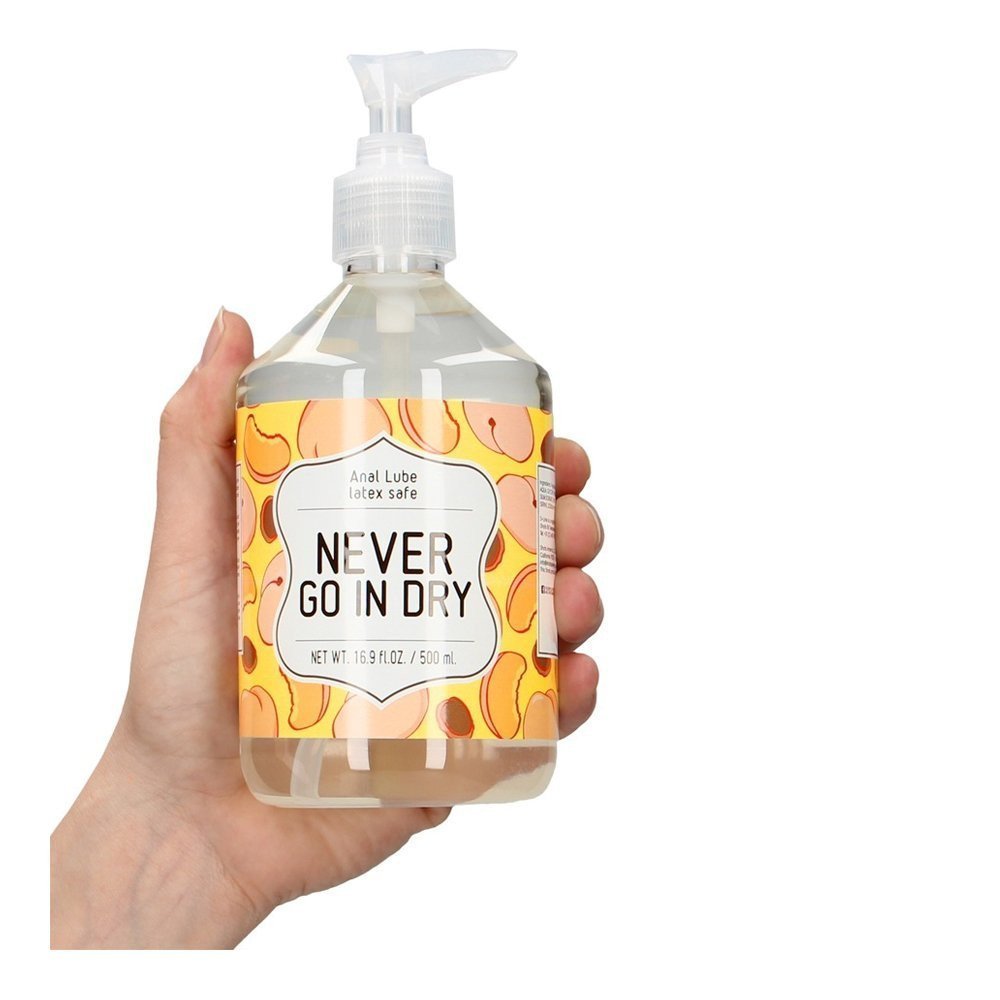Analinis vandens pagrindo lubrikantas „Never Go in Dry“, 500 ml - S-Line