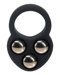 Penio žiedas „Triple Weighted Ball Cock Ring“ - Shots Toys