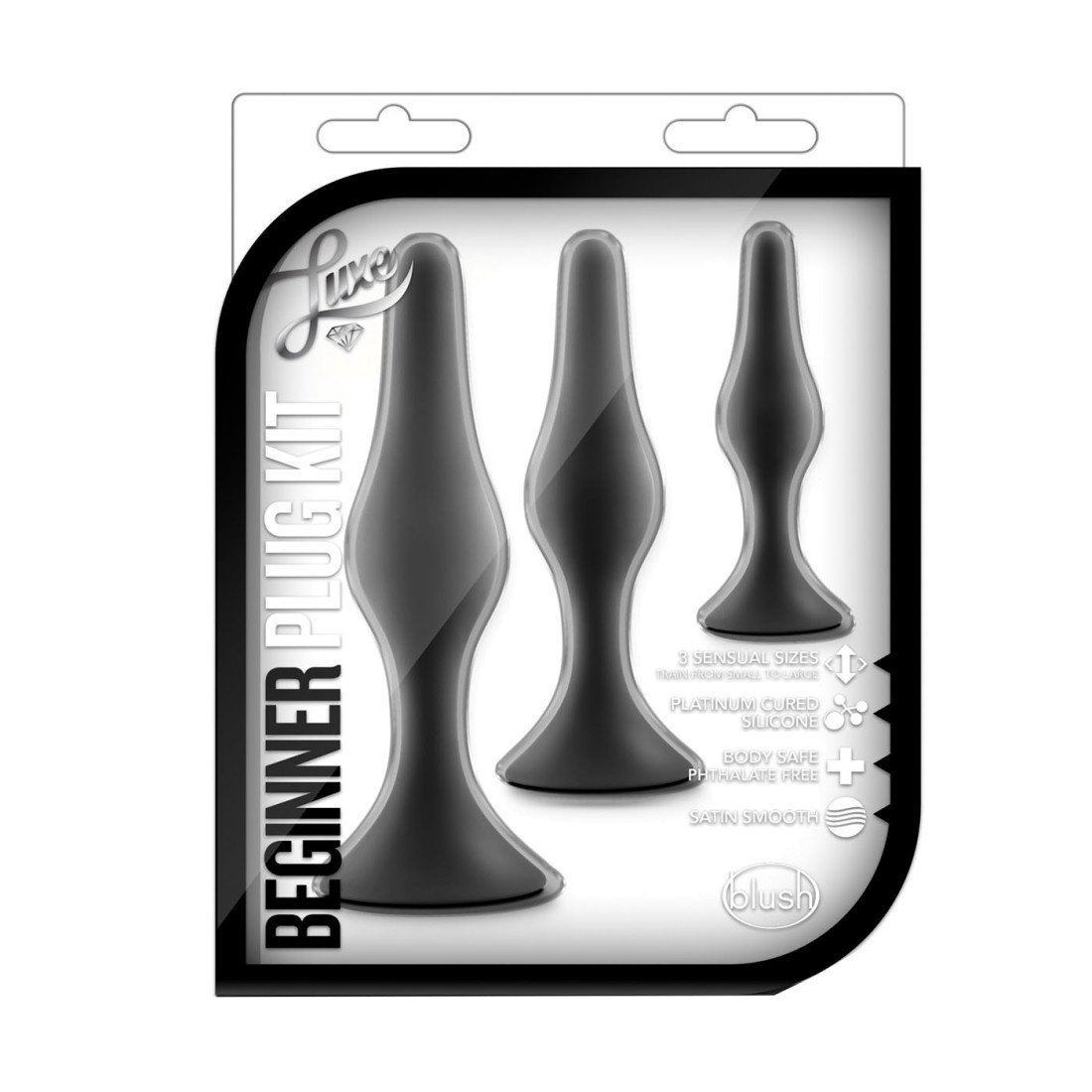 Analinių kaiščių rinkinys „Luxe Beginner Plug Kit“ - Blush