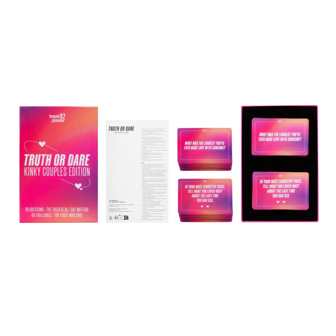 Erotinis žaidimas „Truth or Dare Kinky Couples Edition“ - Tease and Please
