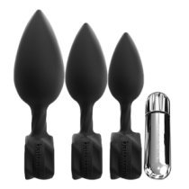 Vibruojančių analinių kaiščių rinkinys „Anal Training Plugs Vibe“ - Bathmate