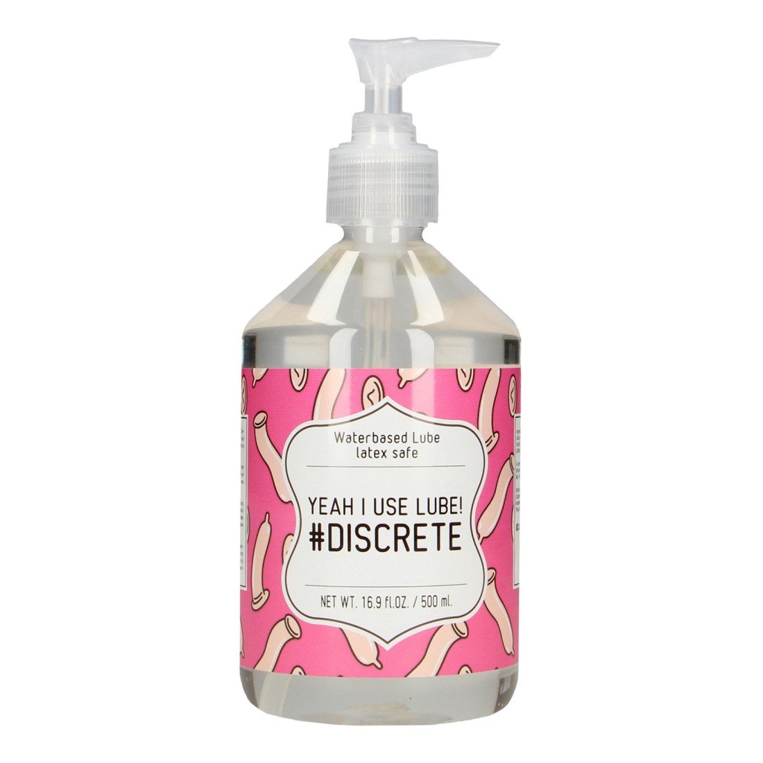 Vandens pagrindo lubrikantas „Yeah I Use Lube! #Discrete“, 500 ml - S-Line