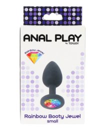Mažas analinis kaištis „Rainbow Booty Jewel“ - ToyJoy
