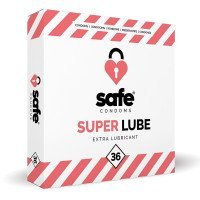 Papildomai lubrikuoti prezervatyvai „Super Lube“, 36 vnt. - Safe