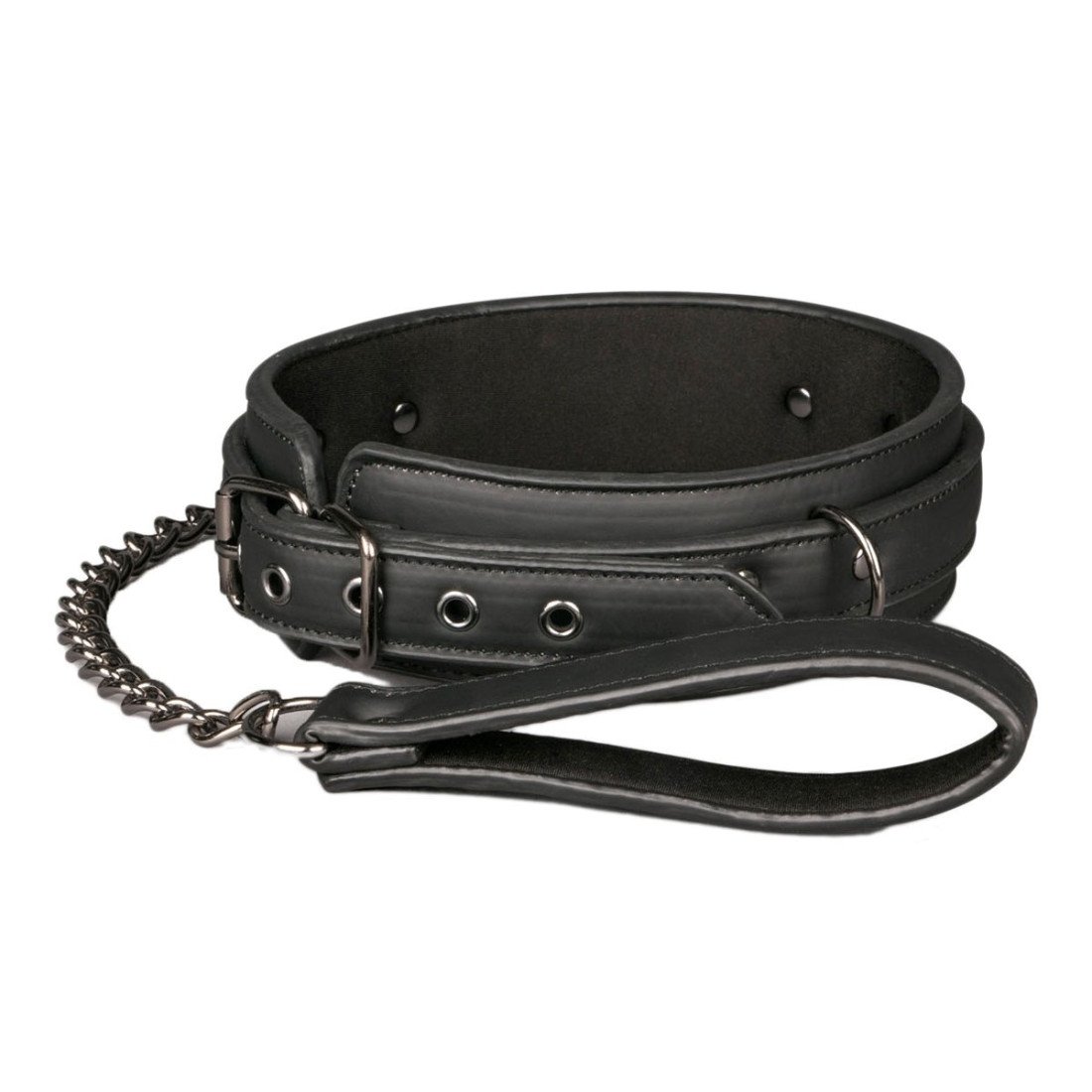 Antkaklio ir pavadėlio rinkinys „Fetish Collar With Leash“ - EasyToys