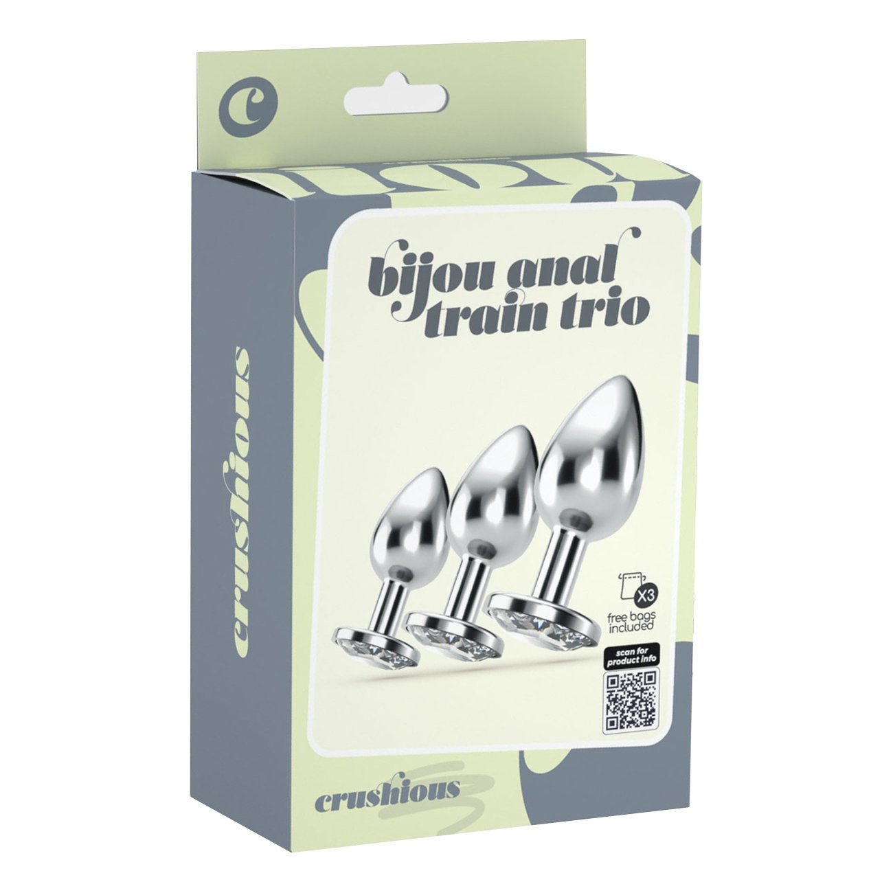 Analinių kaiščių rinkinys „Bijou Anal Train Trio“, 3 vnt - Crushious