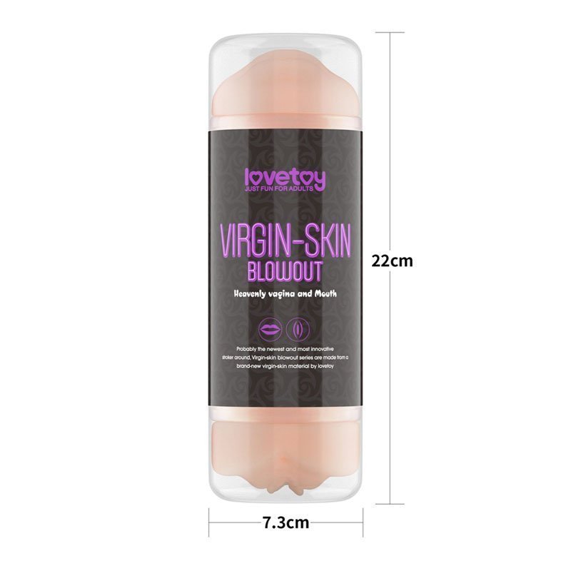Dvipusis masturbatorius „Virgin-Skin Blowout - Vagina and Mouth“ - Love Toy