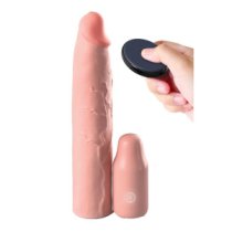 Vibruojanti penio mova „Vibrating Mega X-tension with Remote“ - Pipedream