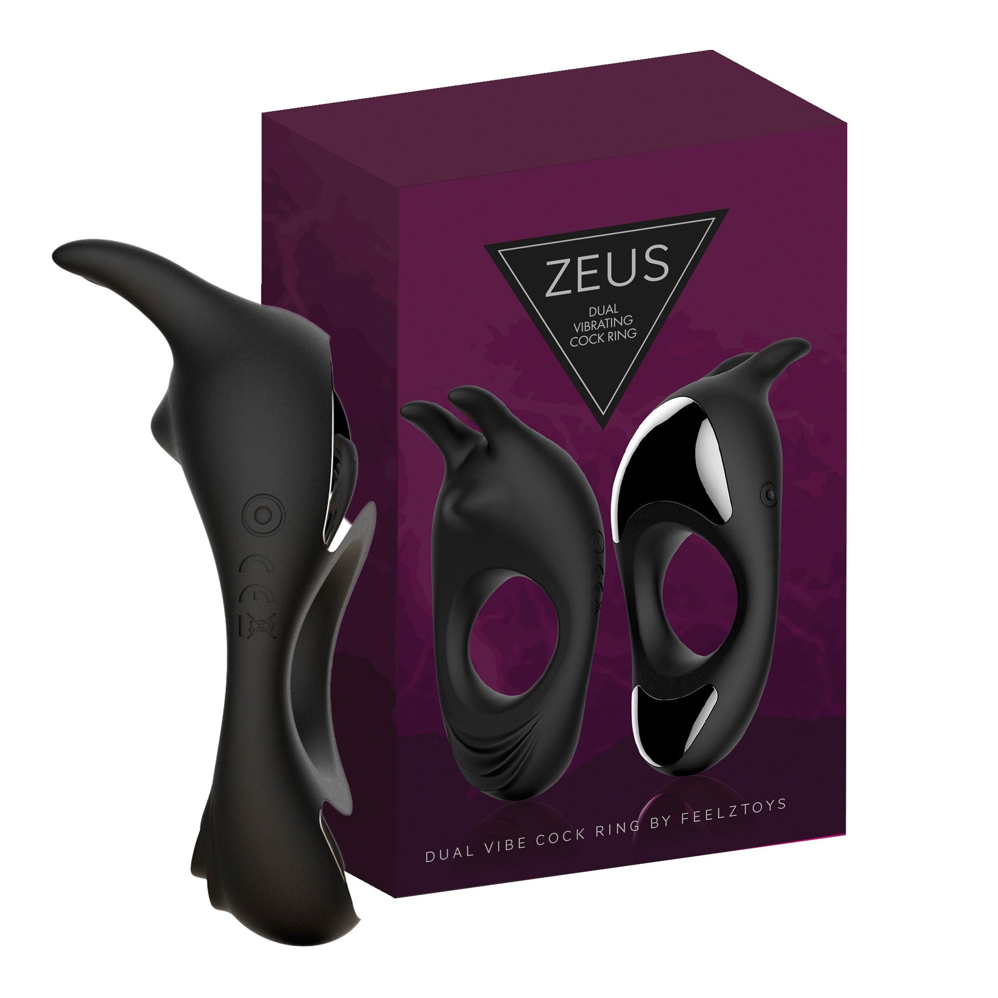 Vibruojantis penio žiedas „Zeus“ - Feelztoys