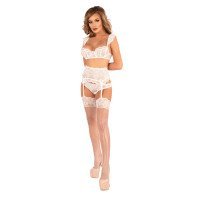 Baltas keturių dalių rinkinys „Irissan“ - LivCo Corsetti Fashion