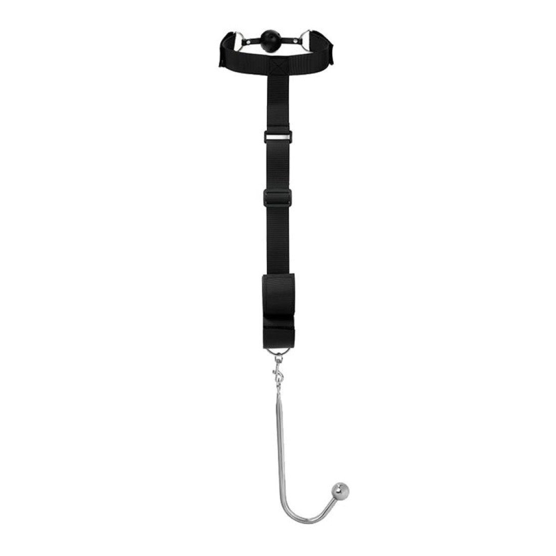 Suvaržymo rinkinys „Mouth Gag with Cuff and Anal Hook“ - Latetobed