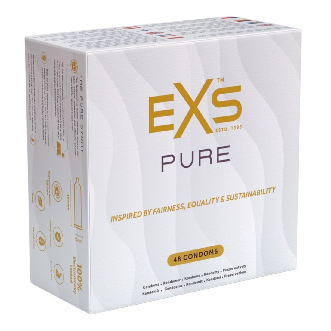 Labai ploni prezervatyvai „Pure“, 48 vnt. - EXS Condoms