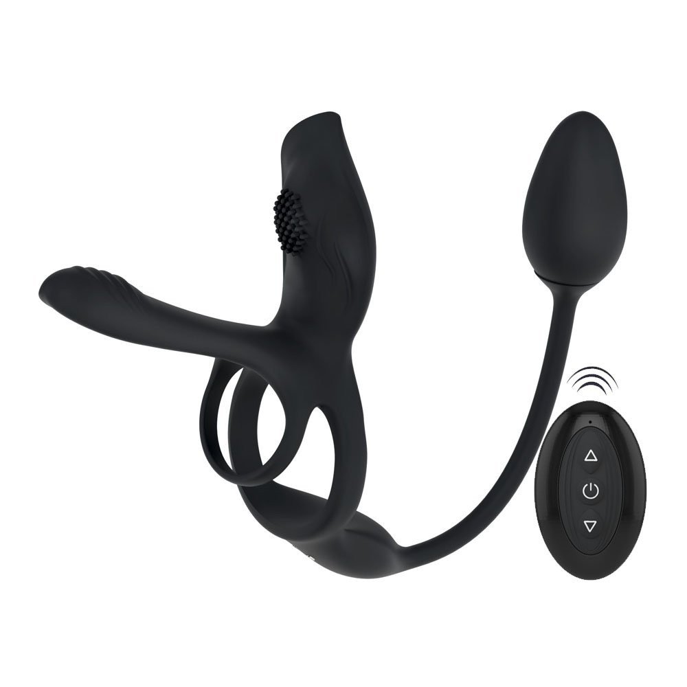 Vibruojantis penio žiedas - kaištis „RC Multi Function“ - Couples Choice