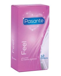 Ploni prezervatyvai (pažeista pakuotė) „Sensitive Feel“, 12 vnt. - Pasante
