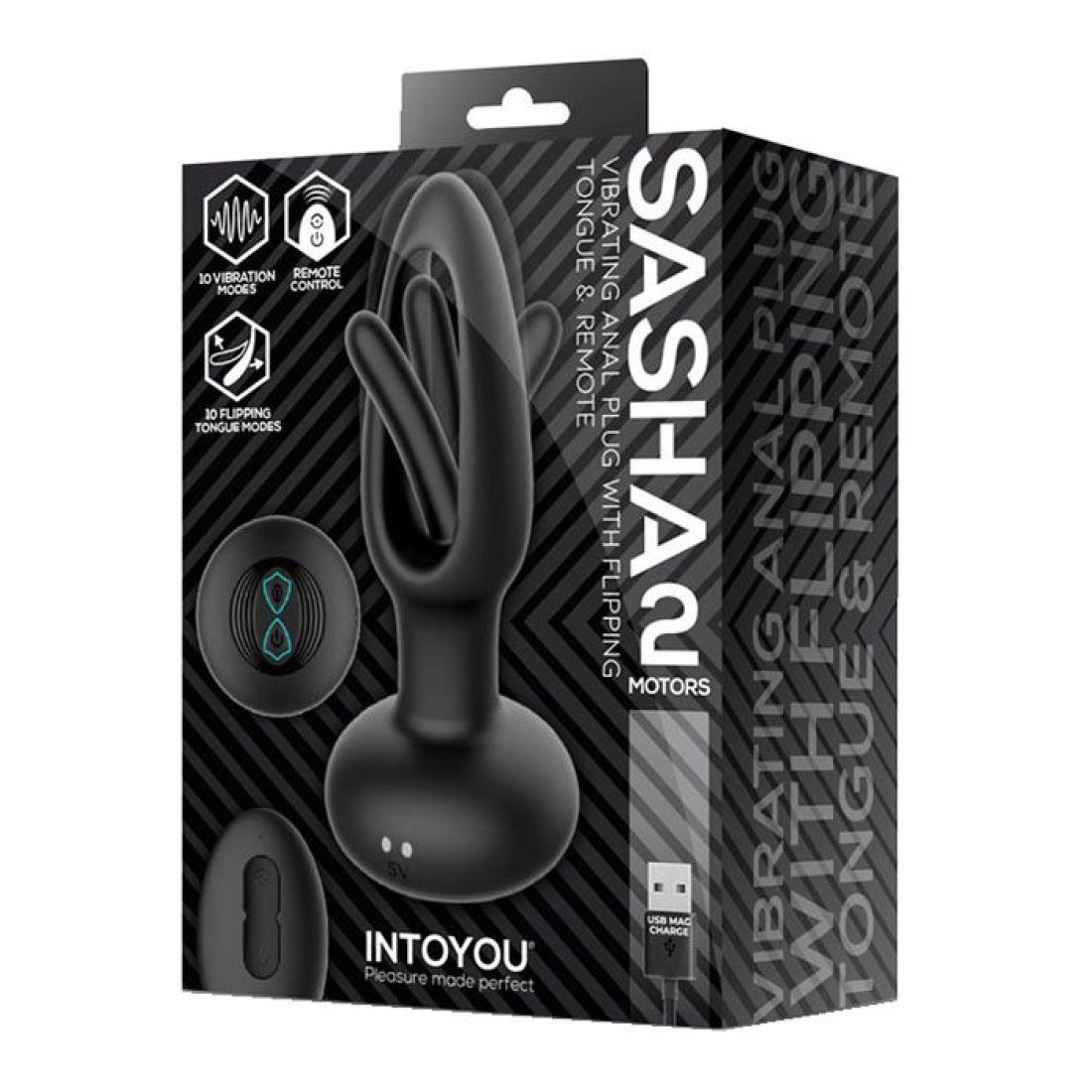 Vibruojantis analinis kaištis „Sasha“ - Intoyou